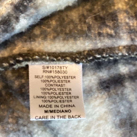 Love Tree Green and White Plaid Teddy Jacket - Picture 6 of 6